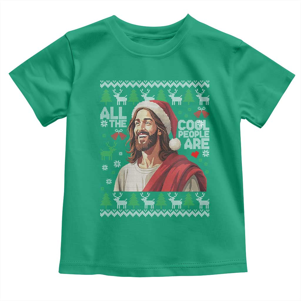 Funny Jesus Birthday Toddler T Shirt All the Cool People Are Born in December - Wonder Print Shop