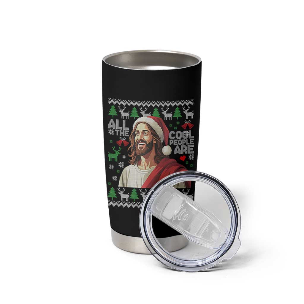Funny Jesus Birthday Tumbler Cup All the Cool People Are Born in December - Wonder Print Shop