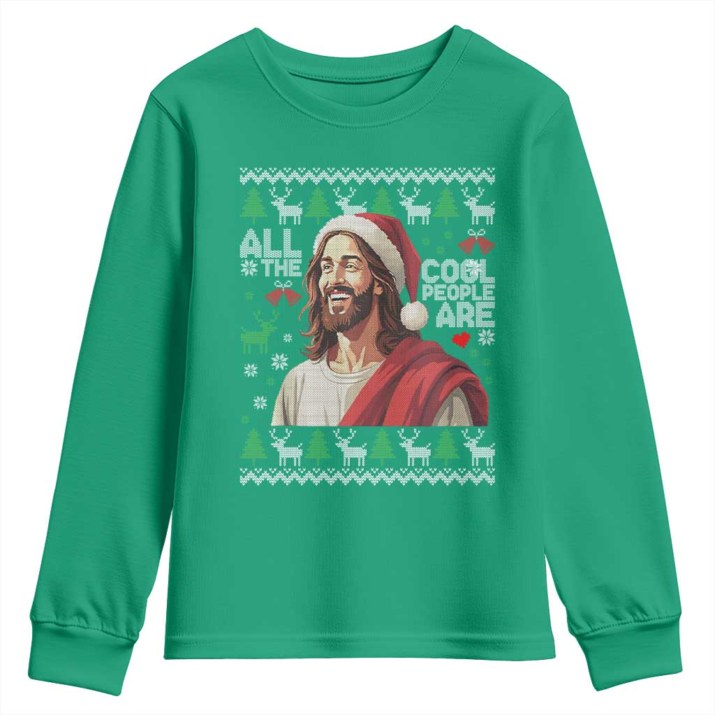 Funny Jesus Birthday Youth Sweatshirt All the Cool People Are Born in December - Wonder Print Shop
