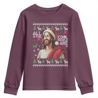 Funny Jesus Birthday Youth Sweatshirt All the Cool People Are Born in December - Wonder Print Shop