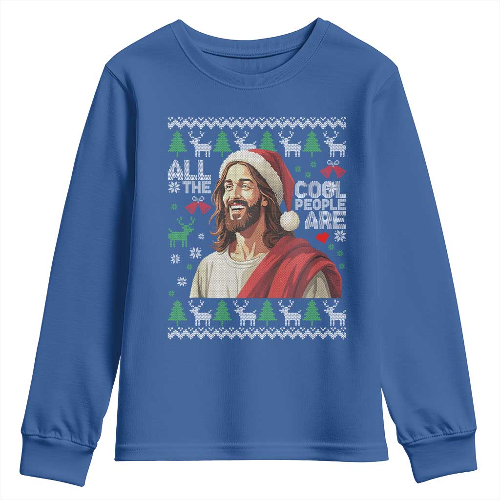 Funny Jesus Birthday Youth Sweatshirt All the Cool People Are Born in December - Wonder Print Shop