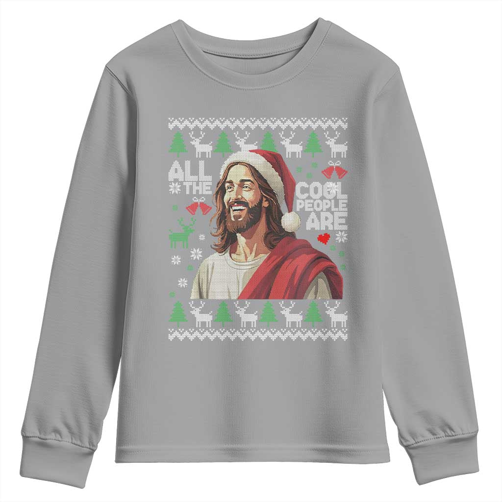 Funny Jesus Birthday Youth Sweatshirt All the Cool People Are Born in December - Wonder Print Shop