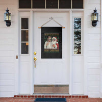 The Boys Are Back in Town Funny Christmas Garden Flag Cool Santa and Jesus Holiday Humor - Wonder Print Shop