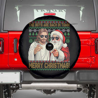 The Boys Are Back in Town Funny Christmas Spare Tire Cover Cool Santa and Jesus Holiday Humor - Wonder Print Shop