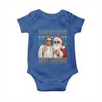 The Boys Are Back in Town Funny Christmas Baby Onesie Cool Santa and Jesus Holiday Humor - Wonder Print Shop