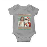 The Boys Are Back in Town Funny Christmas Baby Onesie Cool Santa and Jesus Holiday Humor - Wonder Print Shop