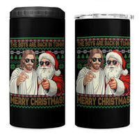 The Boys Are Back in Town Funny Christmas 4 in 1 Can Cooler Tumbler Cool Santa and Jesus Holiday Humor - Wonder Print Shop