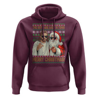 The Boys Are Back in Town Funny Christmas Hoodie Cool Santa and Jesus Holiday Humor - Wonder Print Shop
