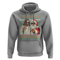 The Boys Are Back in Town Funny Christmas Hoodie Cool Santa and Jesus Holiday Humor - Wonder Print Shop