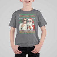 The Boys Are Back in Town Funny Christmas T Shirt For Kid Cool Santa and Jesus Holiday Humor - Wonder Print Shop