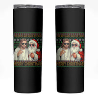 The Boys Are Back in Town Funny Christmas Skinny Tumbler Cool Santa and Jesus Holiday Humor - Wonder Print Shop