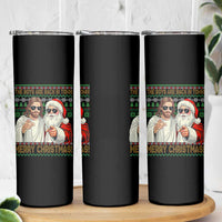 The Boys Are Back in Town Funny Christmas Skinny Tumbler Cool Santa and Jesus Holiday Humor - Wonder Print Shop