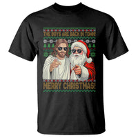 The Boys Are Back in Town Funny Christmas T Shirt Cool Santa and Jesus Holiday Humor - Wonder Print Shop