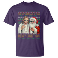 The Boys Are Back in Town Funny Christmas T Shirt Cool Santa and Jesus Holiday Humor - Wonder Print Shop