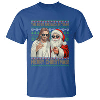 The Boys Are Back in Town Funny Christmas T Shirt Cool Santa and Jesus Holiday Humor - Wonder Print Shop