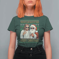 The Boys Are Back in Town Funny Christmas T Shirt For Women Cool Santa and Jesus Holiday Humor - Wonder Print Shop