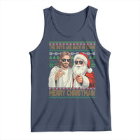 The Boys Are Back in Town Funny Christmas Tank Top Cool Santa and Jesus Holiday Humor - Wonder Print Shop