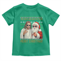 The Boys Are Back in Town Funny Christmas Toddler T Shirt Cool Santa and Jesus Holiday Humor - Wonder Print Shop