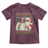 The Boys Are Back in Town Funny Christmas Toddler T Shirt Cool Santa and Jesus Holiday Humor - Wonder Print Shop