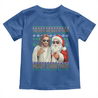 The Boys Are Back in Town Funny Christmas Toddler T Shirt Cool Santa and Jesus Holiday Humor - Wonder Print Shop