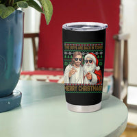 The Boys Are Back in Town Funny Christmas Tumbler Cup Cool Santa and Jesus Holiday Humor - Wonder Print Shop