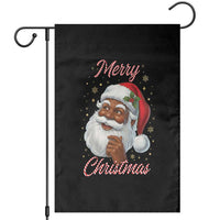 Merry Christmas Black Santa Claus Garden Flag Retro Nostalgic Festive Holiday - Wonder Print Shop