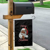 Merry Christmas Black Santa Claus Garden Flag Retro Nostalgic Festive Holiday - Wonder Print Shop