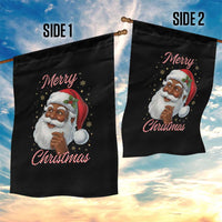 Merry Christmas Black Santa Claus Garden Flag Retro Nostalgic Festive Holiday - Wonder Print Shop