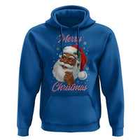 Merry Christmas Black Santa Claus Hoodie Retro Nostalgic Festive Holiday - Wonder Print Shop