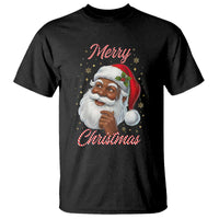 Merry Christmas Black Santa Claus T Shirt Retro Nostalgic Festive Holiday - Wonder Print Shop