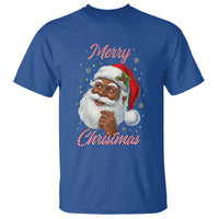 Merry Christmas Black Santa Claus T Shirt Retro Nostalgic Festive Holiday - Wonder Print Shop