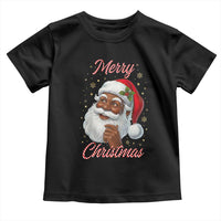 Merry Christmas Black Santa Claus Toddler T Shirt Retro Nostalgic Festive Holiday - Wonder Print Shop