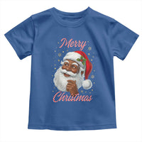 Merry Christmas Black Santa Claus Toddler T Shirt Retro Nostalgic Festive Holiday - Wonder Print Shop