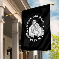 Funny Nativity Christmas Garden Flag Whose God Damn White Baby Is This Irreverent Holiday Humor - Wonder Print Shop