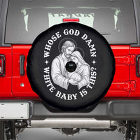 Funny Nativity Christmas Spare Tire Cover Whose God Damn White Baby Is This Irreverent Holiday Humor - Wonder Print Shop