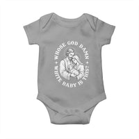 Funny Nativity Christmas Baby Onesie Whose God Damn White Baby Is This Irreverent Holiday Humor - Wonder Print Shop