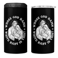 Funny Nativity Christmas 4 in 1 Can Cooler Tumbler Whose God Damn White Baby Is This Irreverent Holiday Humor - Wonder Print Shop