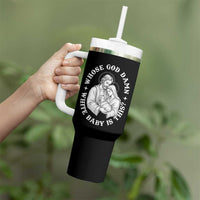 Funny Nativity Christmas Tumbler With Handle Whose God Damn White Baby Is This Irreverent Holiday Humor - Wonder Print Shop