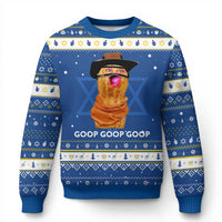 Goop Goop Goop Meme Hanukkah Ugly Sweater Unhinged Cowboy Peanut Core Weirdos - Wonder Print Shop