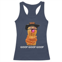 Goop Goop Goop Meme Racerback Tank Top Unhinged Cowboy Peanut Core Weirdos - Wonder Print Shop
