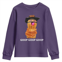 Goop Goop Goop Meme Youth Sweatshirt Unhinged Cowboy Peanut Core Weirdos - Wonder Print Shop