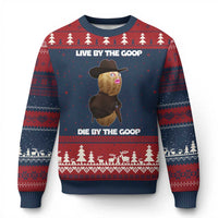 Cowboy Peanut Meme Ugly Christmas Sweater Live By The Goop Die By The Goop - Wonder Print Shop