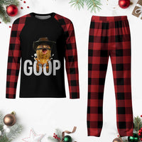 Goop Meme Explosion Plaid Pajama Set Screaming Peanut Cowboy Brainrot Energy - Wonder Print Shop
