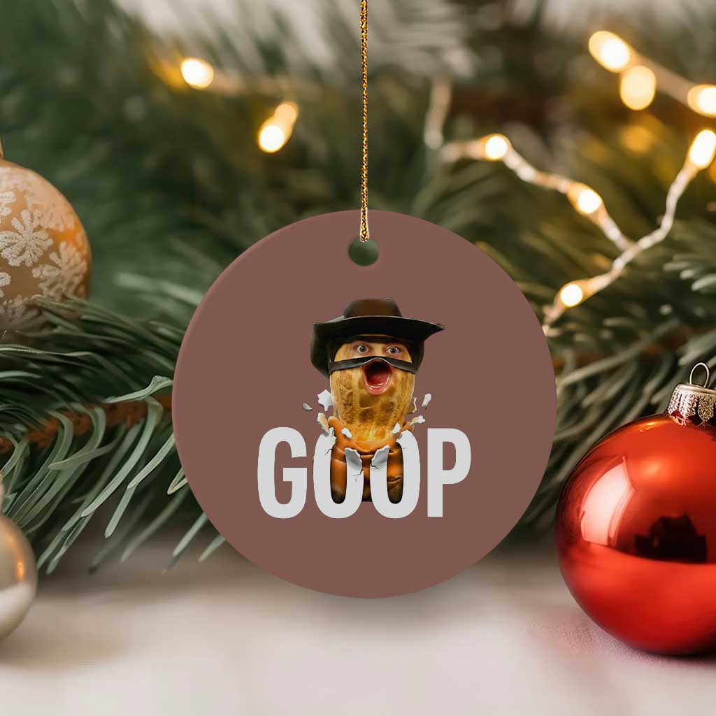 Goop Meme Explosion Ceramic Ornament Screaming Peanut Cowboy Brainrot Energy - Wonder Print Shop