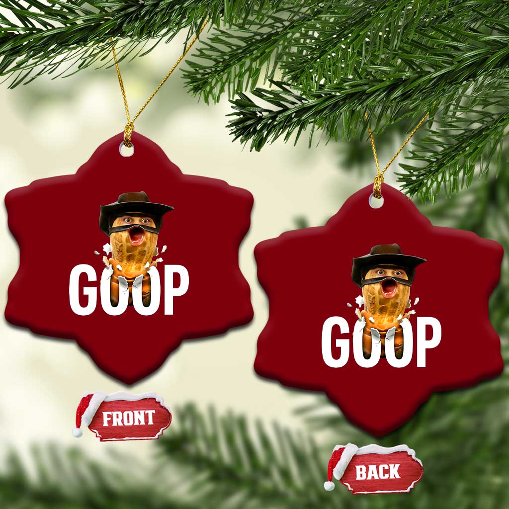 Goop Meme Explosion Ceramic Ornament Screaming Peanut Cowboy Brainrot Energy - Wonder Print Shop