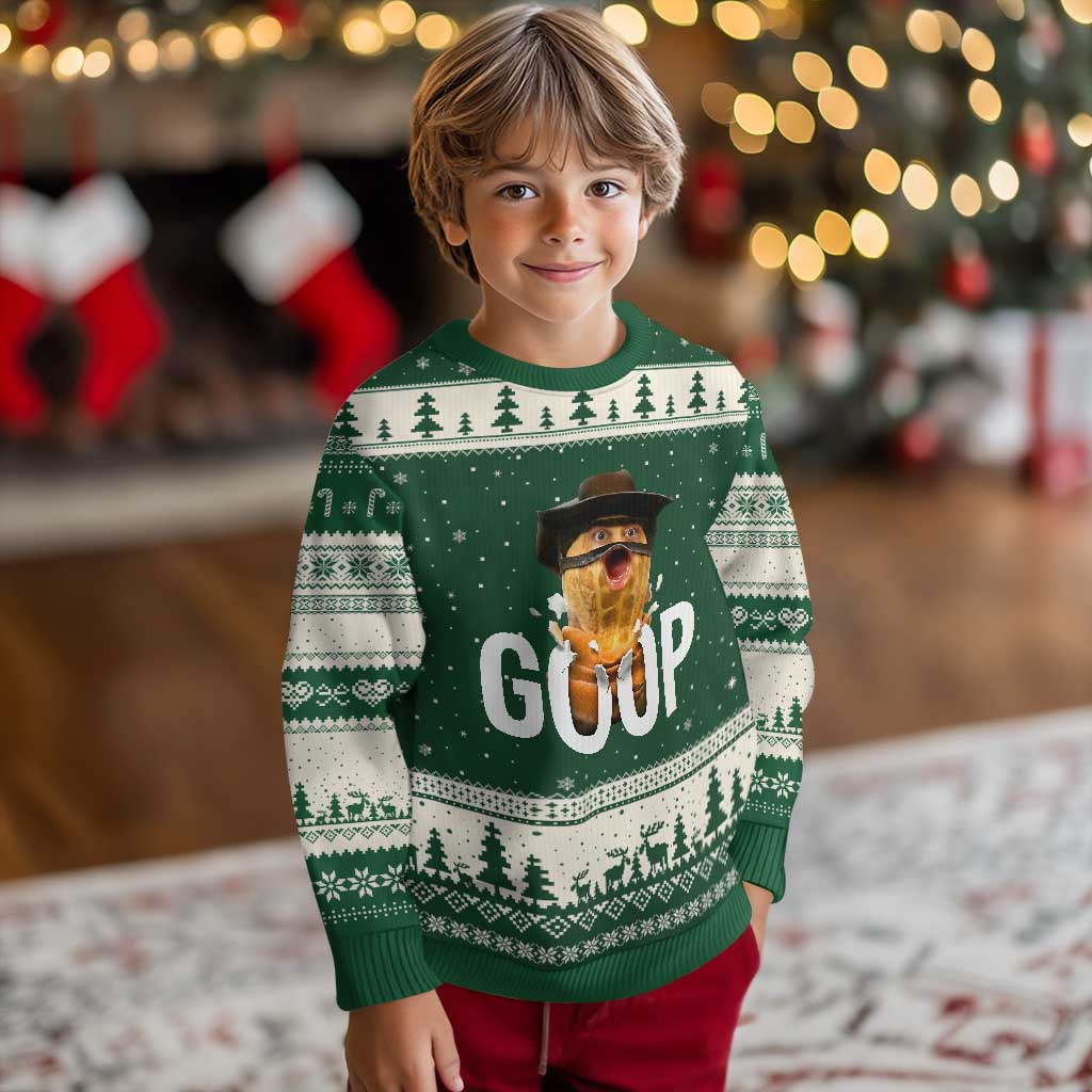 Goop Meme Explosion Ugly Christmas Sweater Screaming Peanut Cowboy Brainrot Energy - Wonder Print Shop