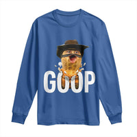 Goop Meme Explosion Long Sleeve Shirt Screaming Peanut Cowboy Brainrot Energy - Wonder Print Shop