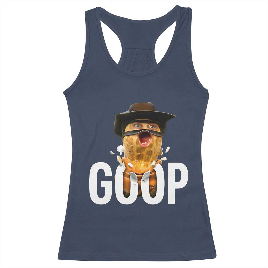 Goop Meme Explosion Racerback Tank Top Screaming Peanut Cowboy Brainrot Energy - Wonder Print Shop
