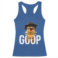 Goop Meme Explosion Racerback Tank Top Screaming Peanut Cowboy Brainrot Energy - Wonder Print Shop