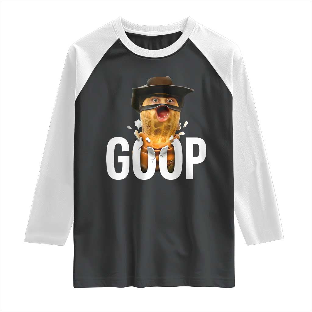 Goop Meme Explosion Raglan Shirt Screaming Peanut Cowboy Brainrot Energy - Wonder Print Shop